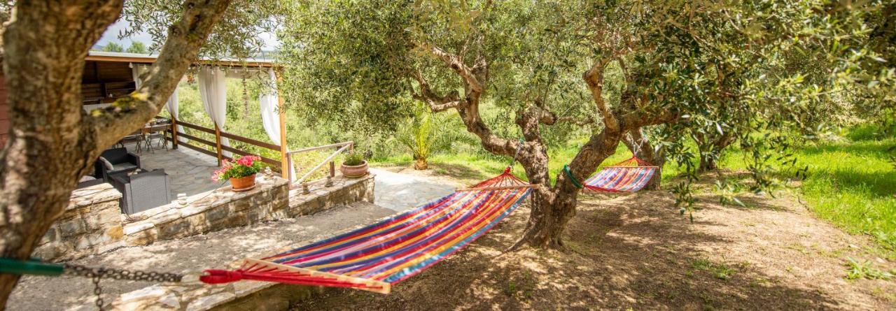 Hakuna Matata Holidays Wooden Lodge With Airco & Pool In Greek Olive Grove Methoni  Exterior photo